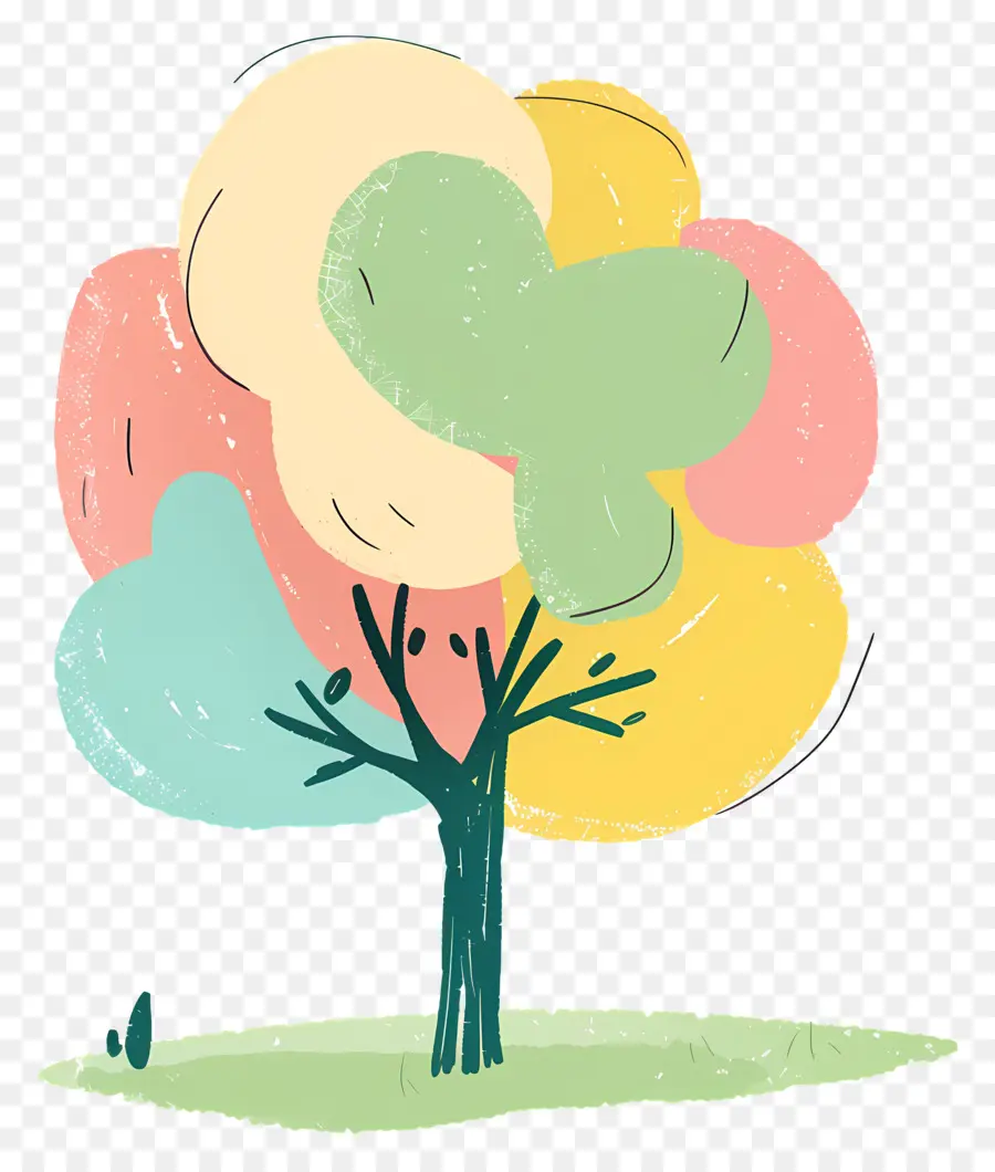 Ağaç，Renkli Ağaç PNG