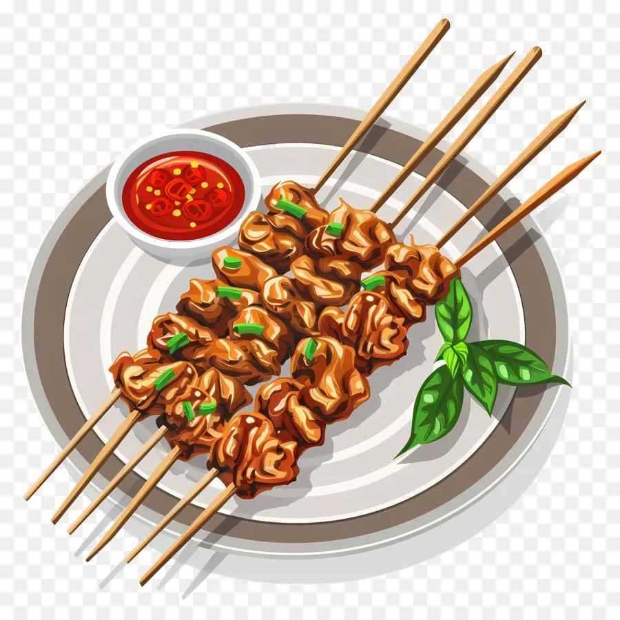 Satay，Şişler PNG