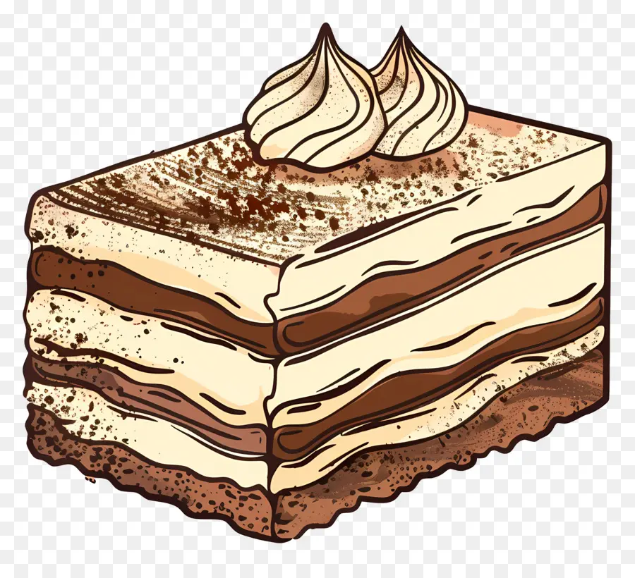 Tiramisu Kek，Tatlı PNG