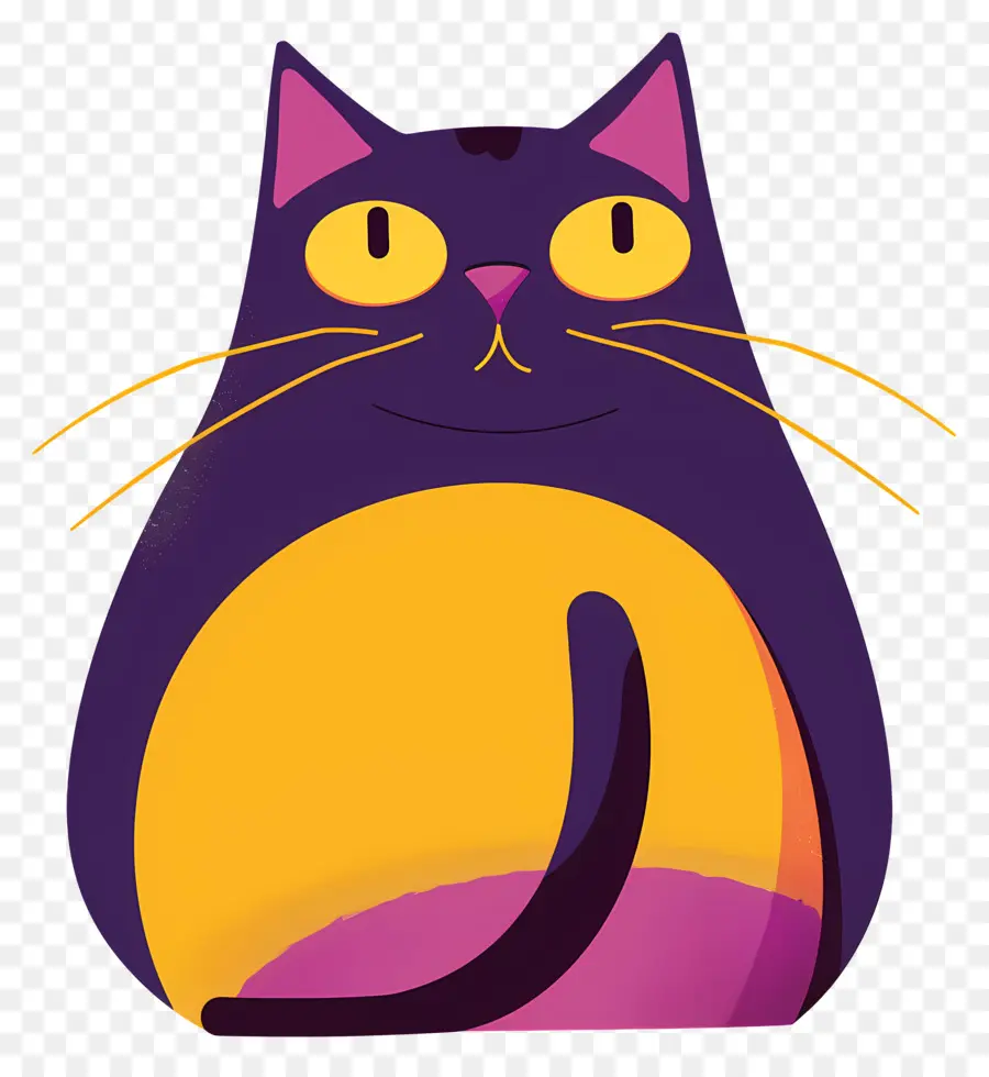 Karikatür Kedi，Renkli Kedi PNG