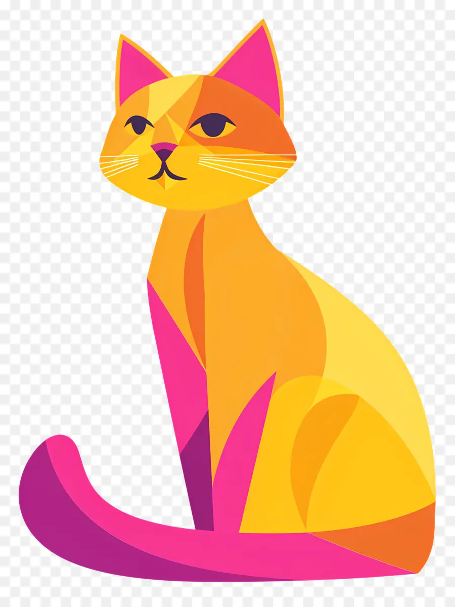 Karikatür Kedi，Turuncu Kedi PNG