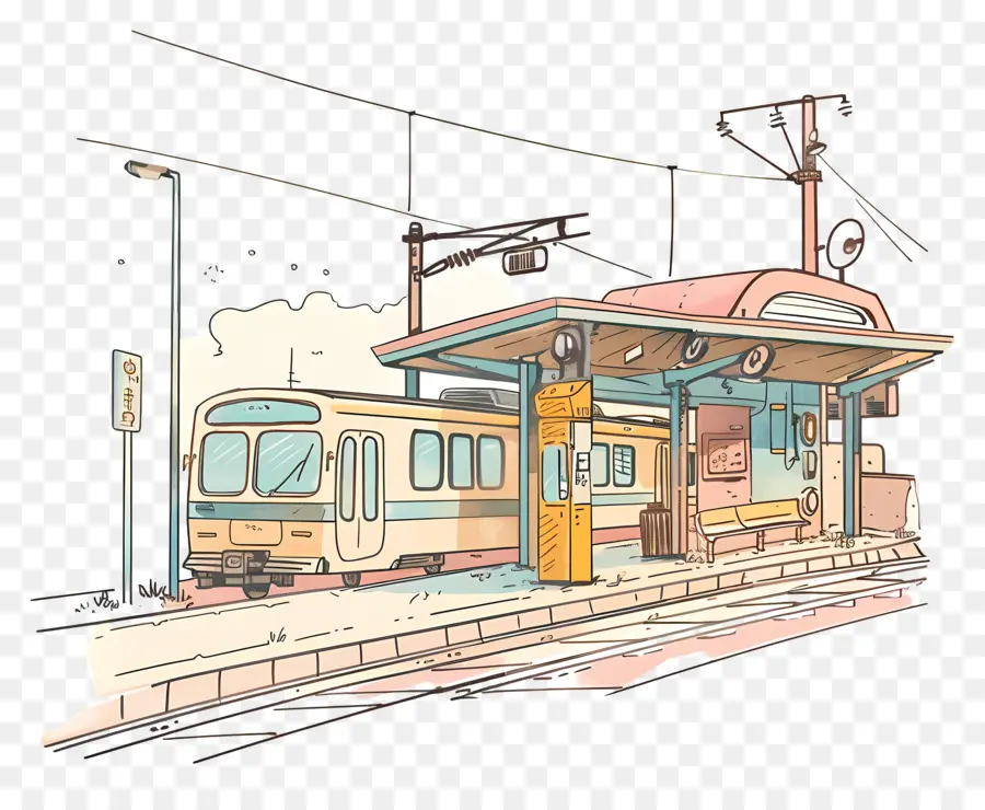 Hareketli Tren Istasyonu，Tren Istasyonu PNG