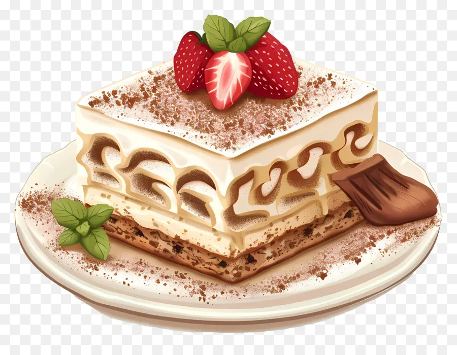 Tiramisu，çilek PNG