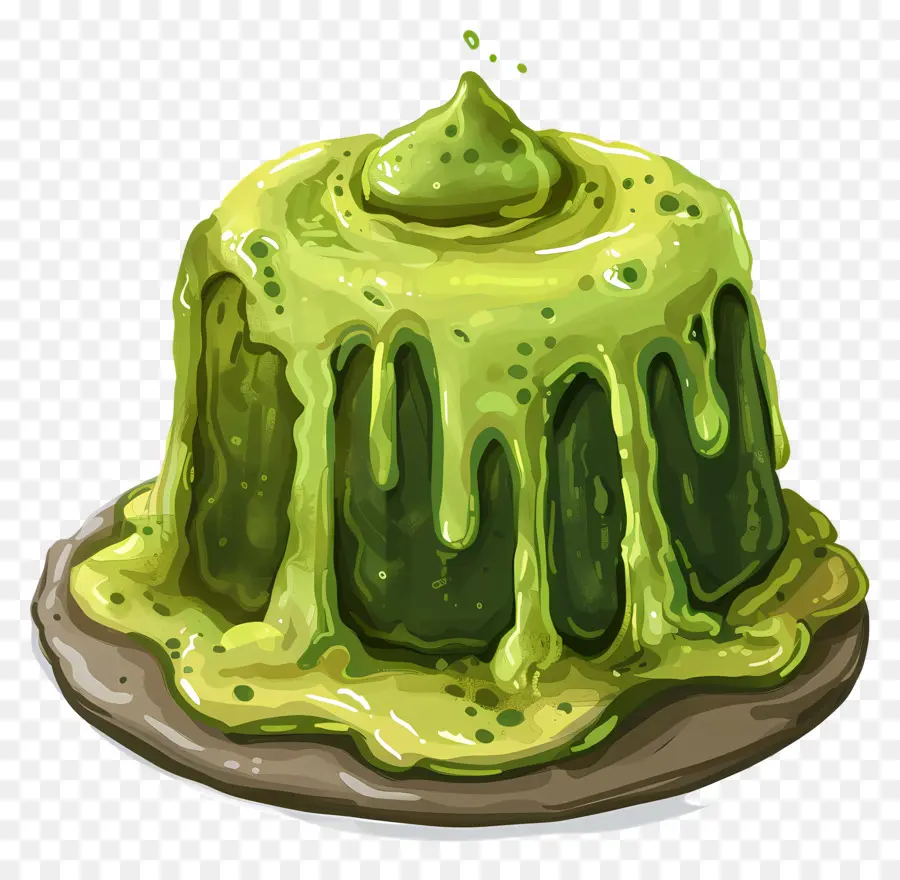 Matcha Lav Kek，Yeşil Kek PNG