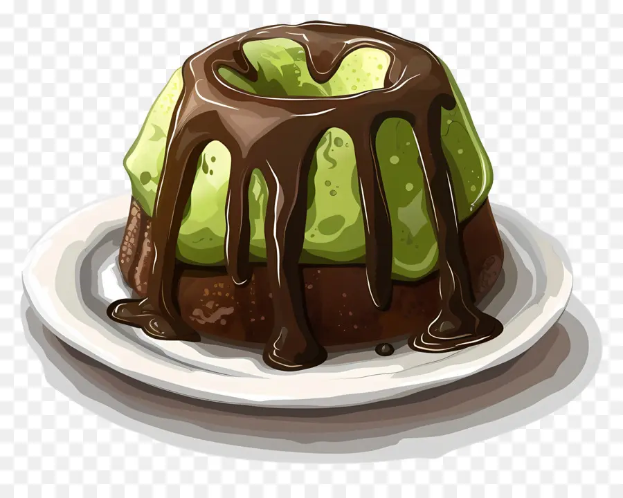 Matcha Lav Kek，Çikolatalı Kek PNG