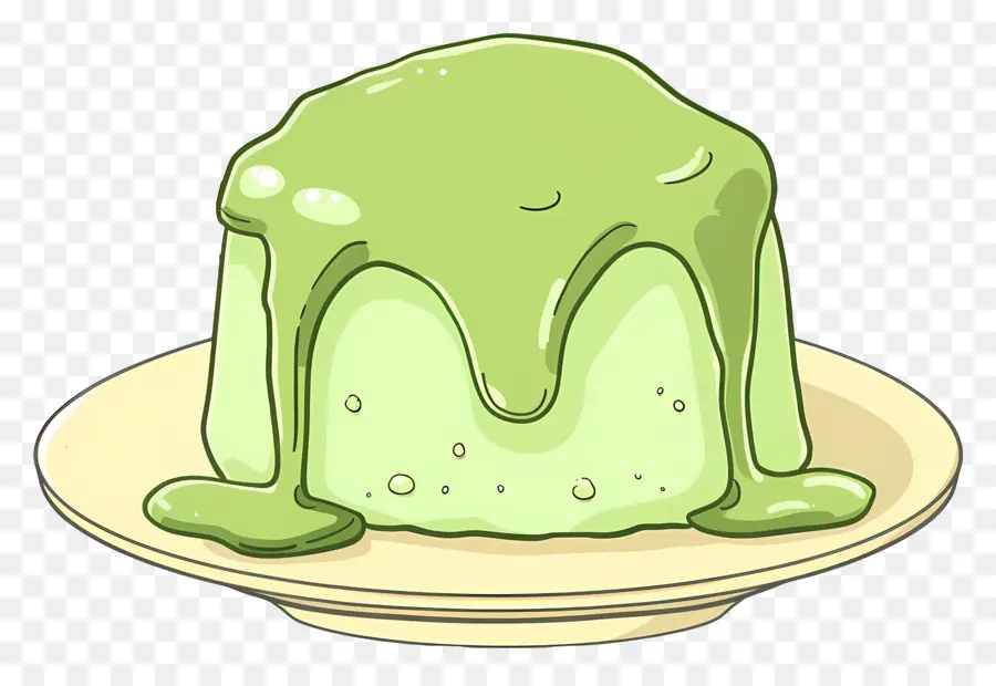 Matcha Lav Kek，Puding PNG