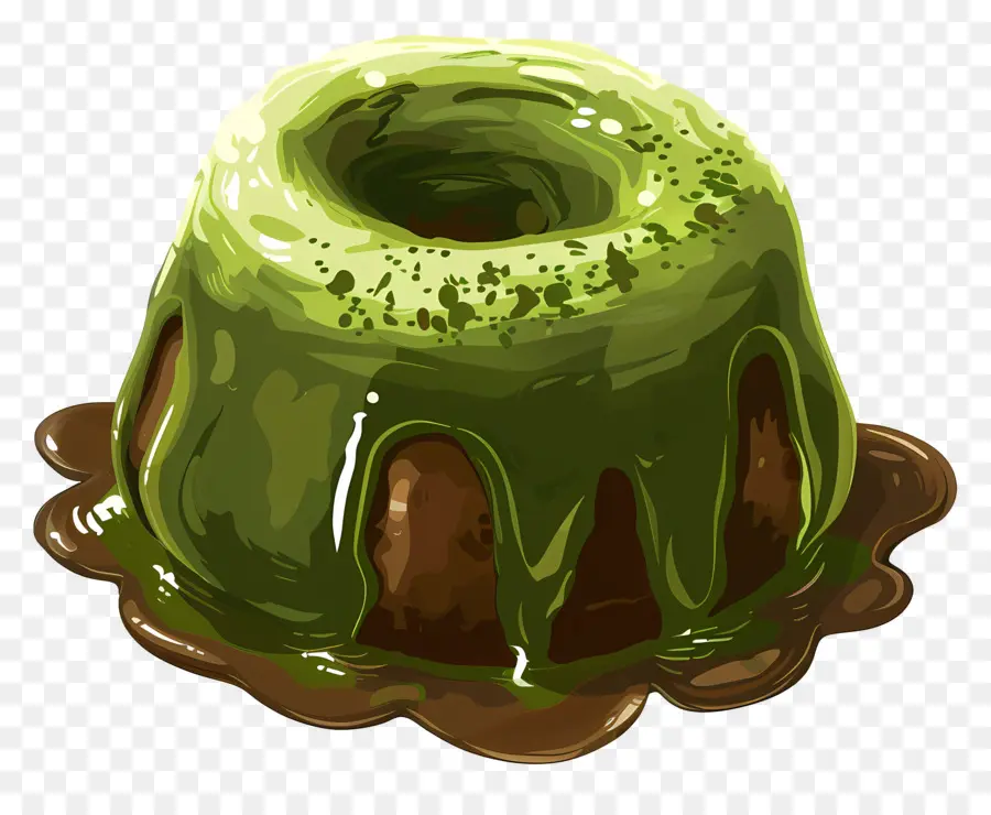 Matcha Lav Kek，Yeşil Kek PNG