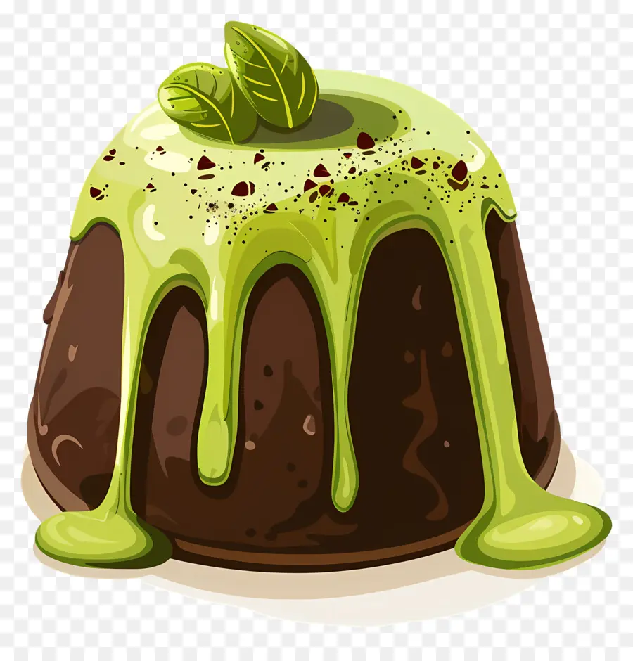 Matcha Lav Kek，Çikolatalı Kek PNG