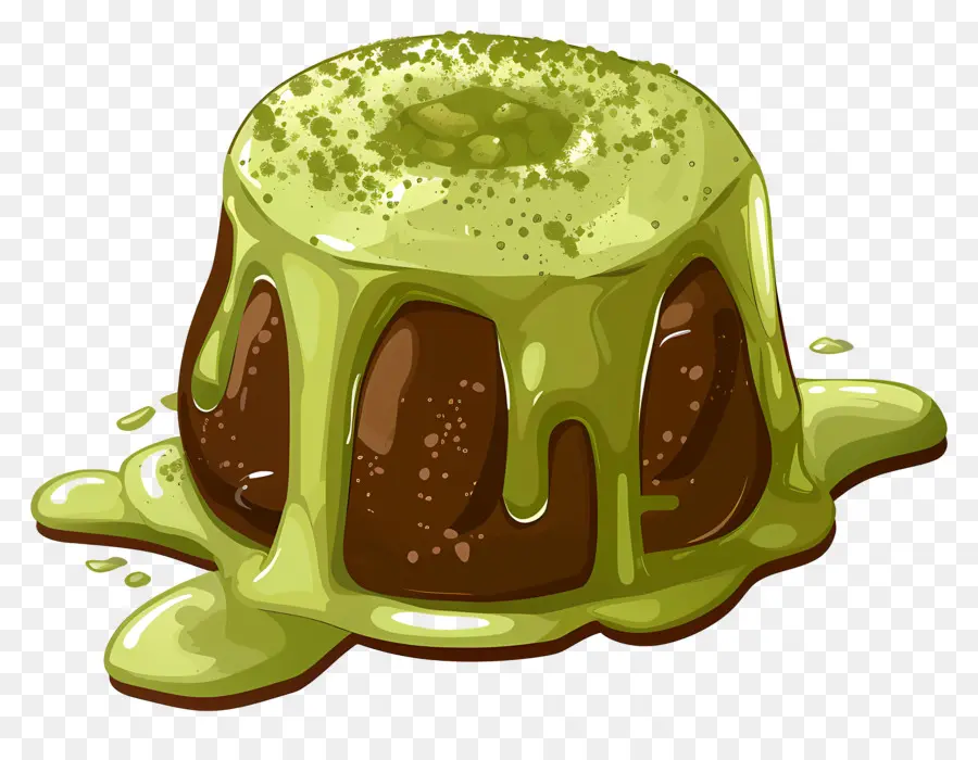 Matcha Lav Kek，Yeşil Kek PNG