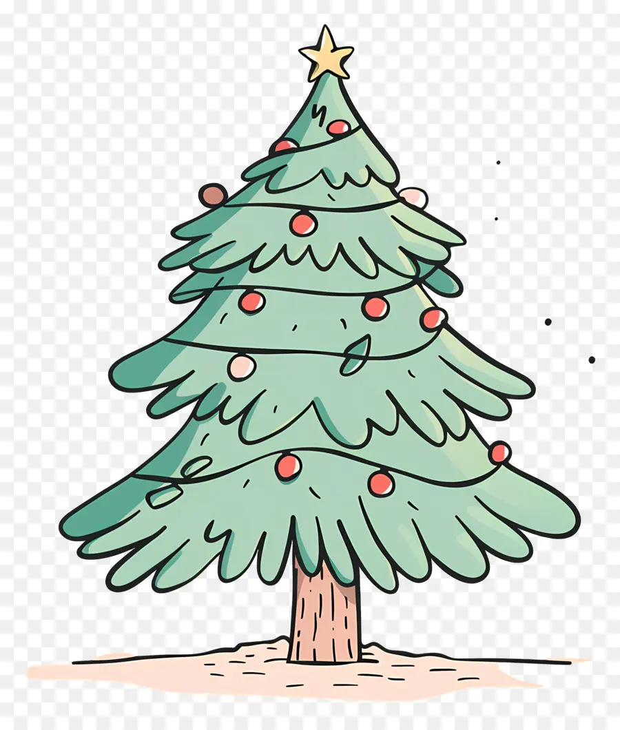 Noel Ağacı，Elle çizilmiş PNG
