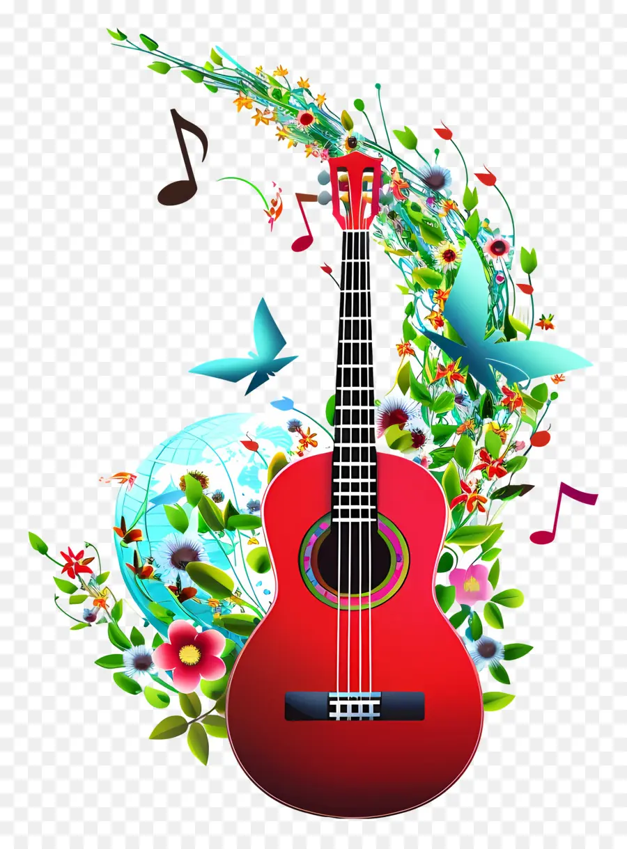 Dünya Müzik Günü，Gitar PNG