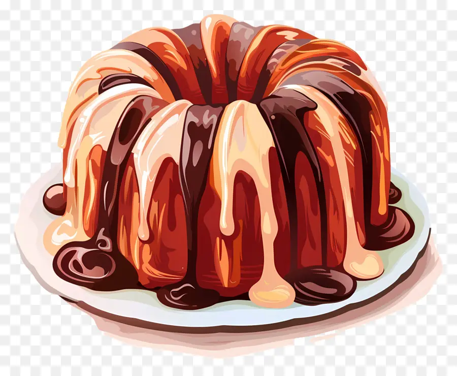 Bundt Kek，Çikolatalı Puding PNG