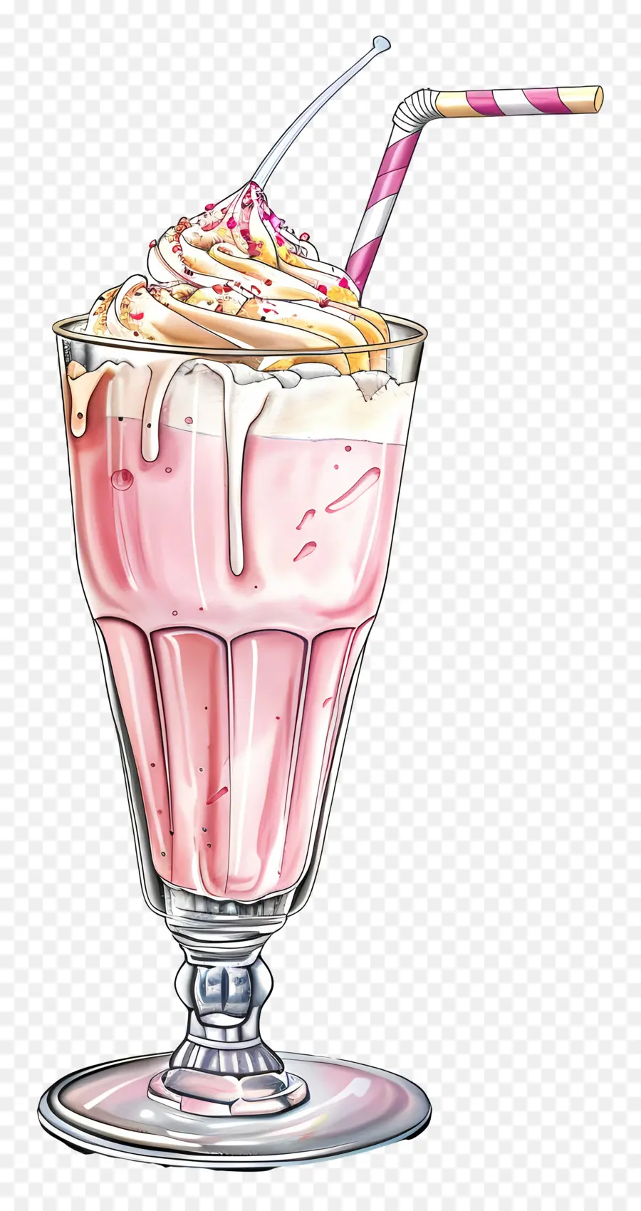 Aromalı Süt，Pembe Milkshake PNG