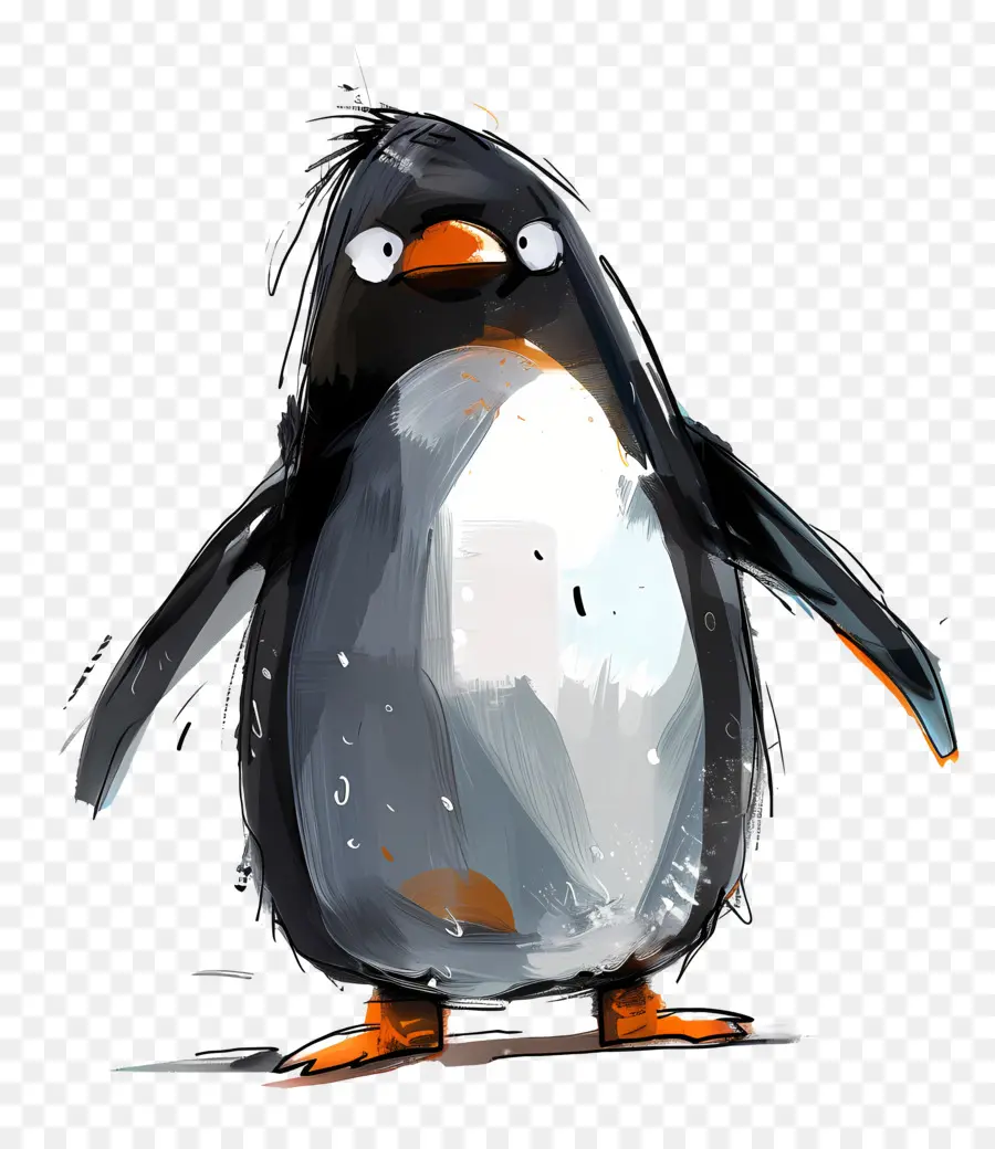 Penguen，Karikatür Penguen PNG