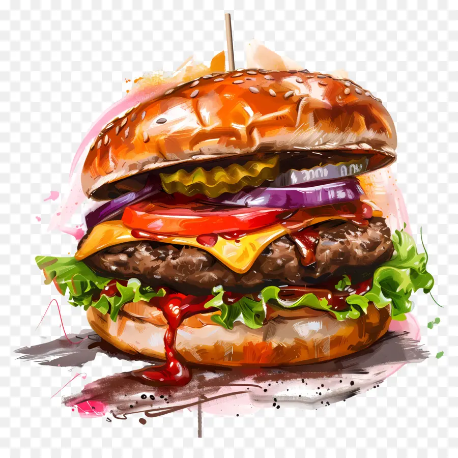 Hamburger，Hızlı Gıda PNG