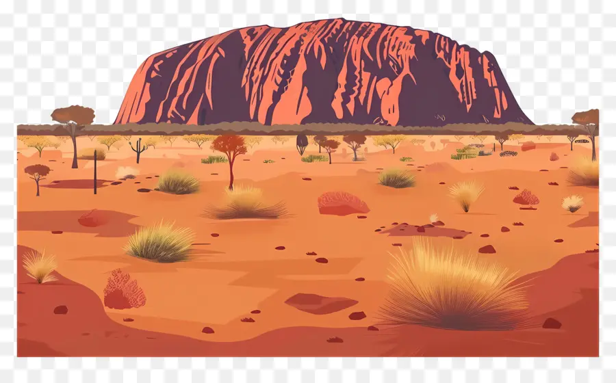 Uluru，Kaya Oluşumu PNG