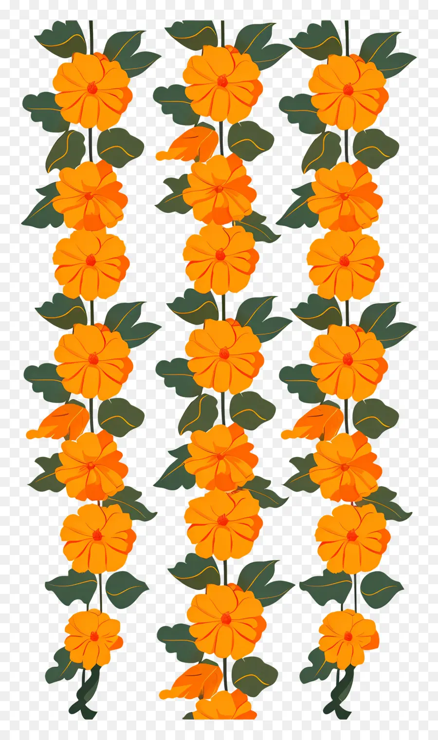 Düğün Marigold çelenk，Turuncu çiçekler PNG