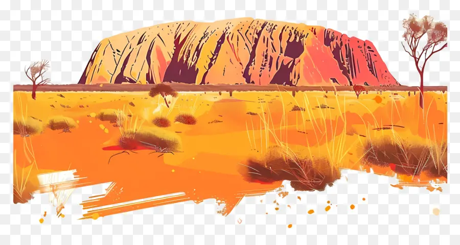 Uluru，Kaya Oluşumu PNG