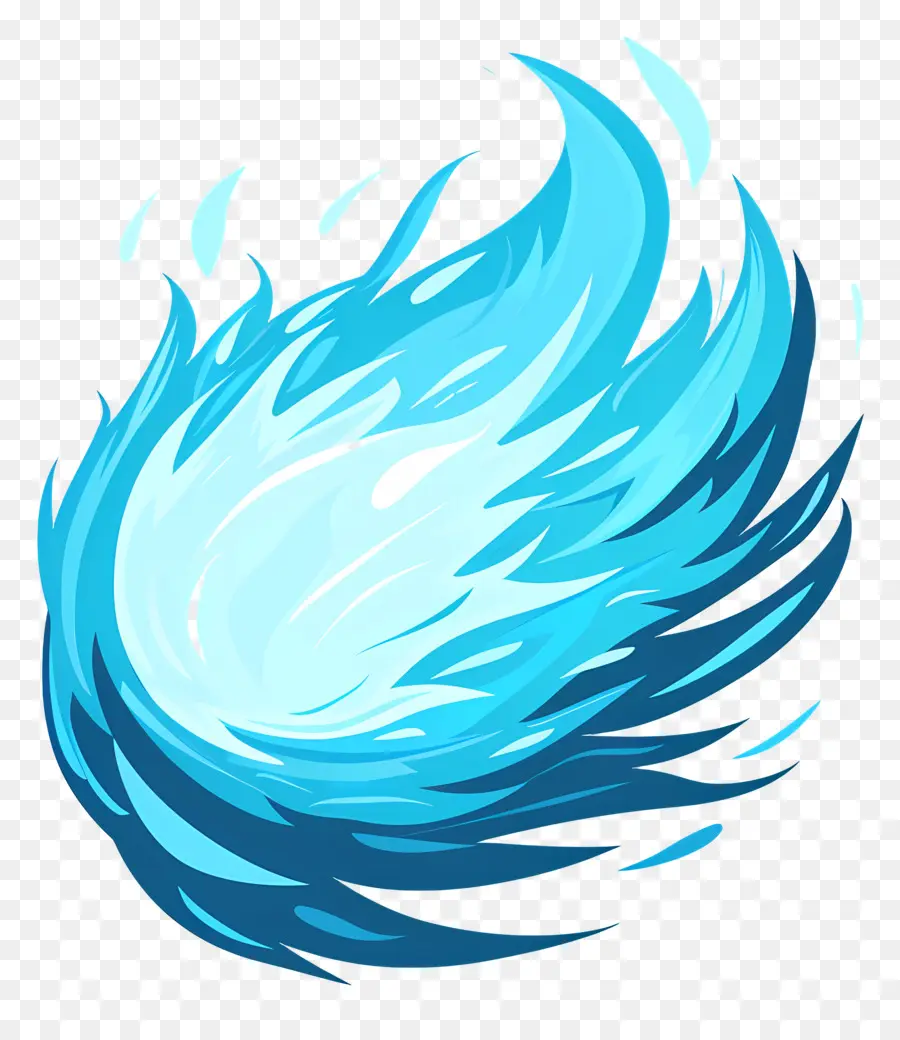 Mavi Fireball，Su Damlacık PNG