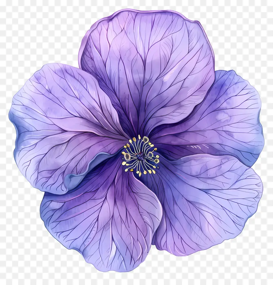 Mor çiçek，Mavi çiçek PNG