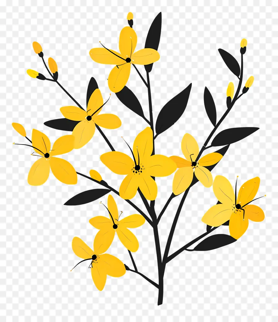Hor çiçekleri，Sarı çiçek PNG