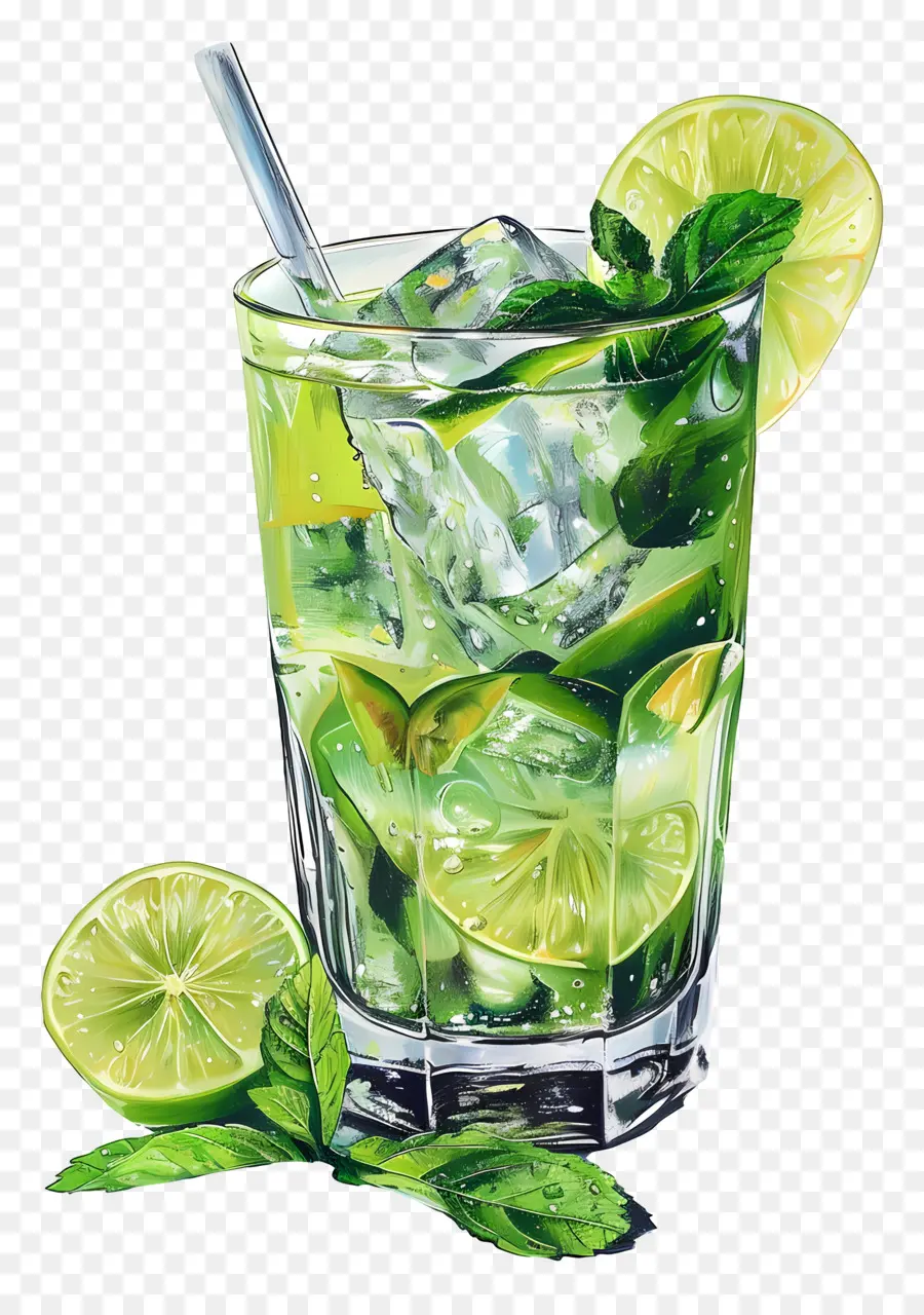 Mojito Günü，Sarı İçecek PNG