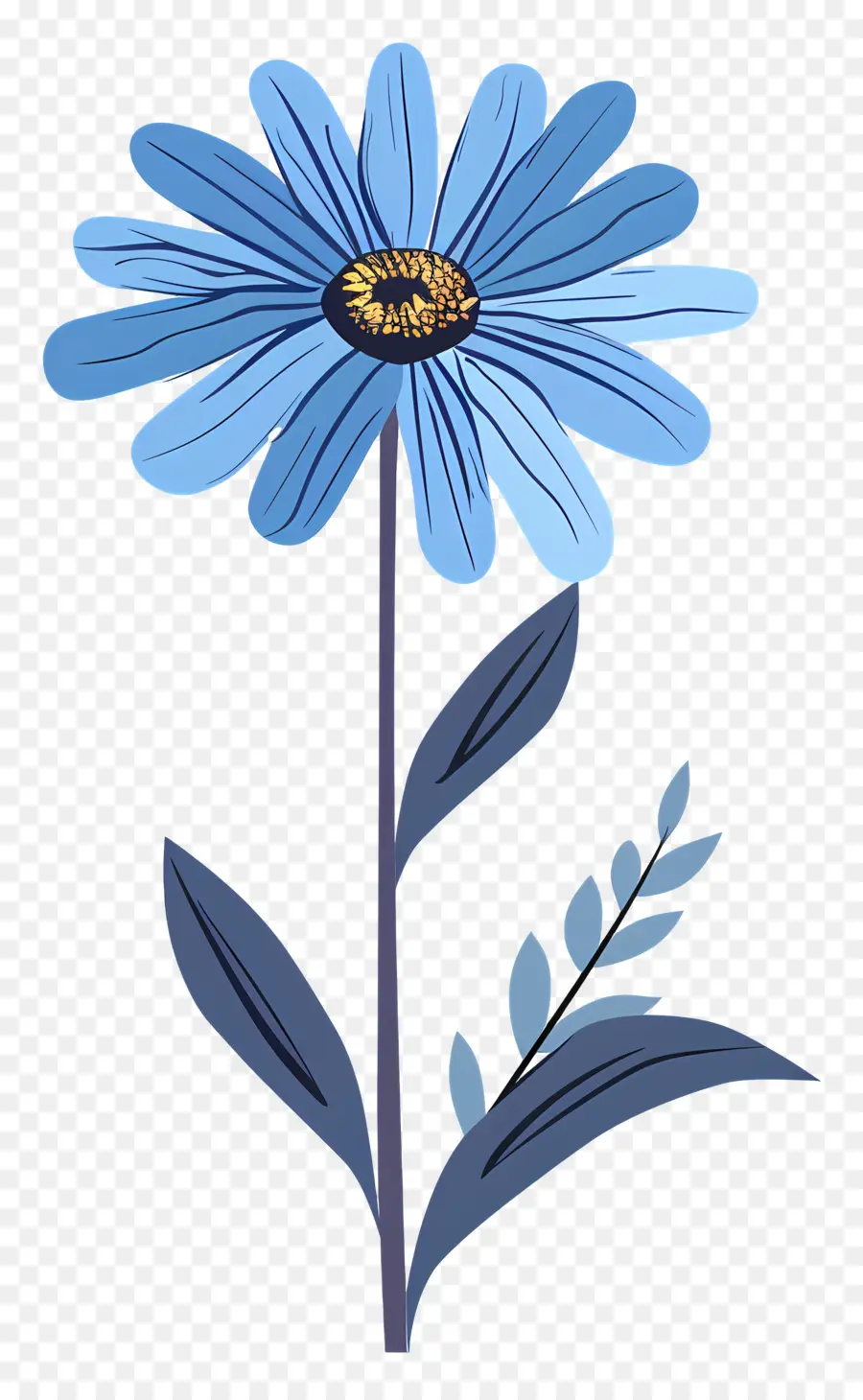 Mavi Daisy，çiçek Yaprakları PNG