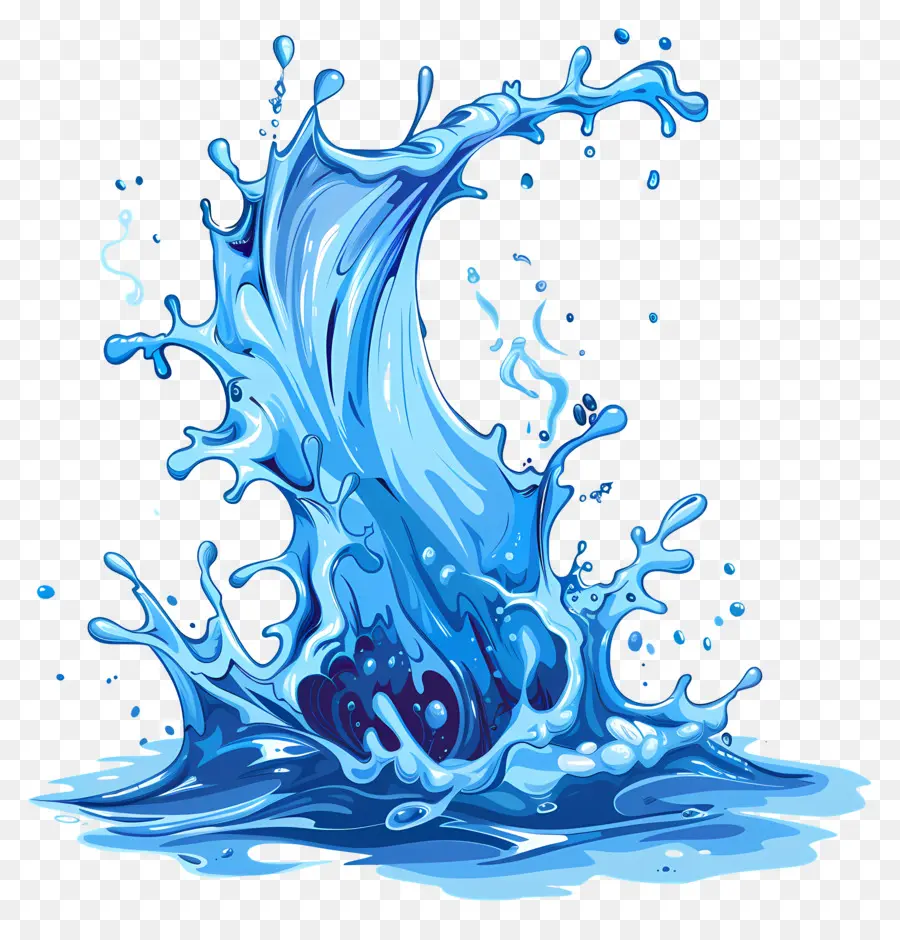 Su Sıçrama，Mavi Dalga PNG