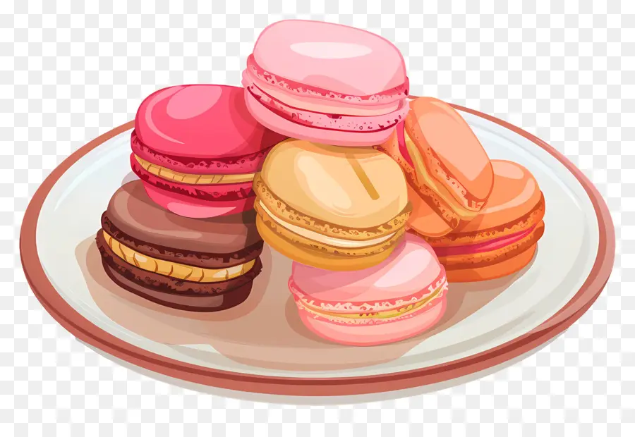 Macarons，Renkli PNG