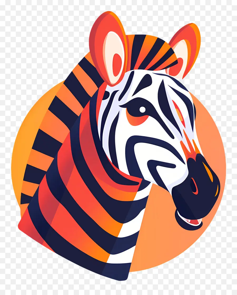 Karikatür Zebra，Zebra Illüstrasyonu PNG