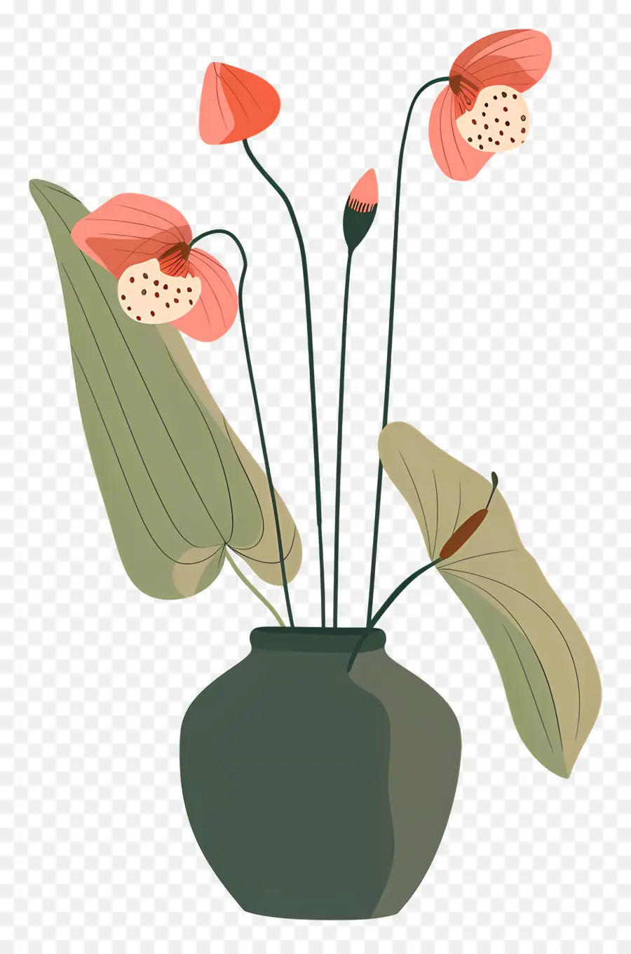 Sürahi Bitki，Pembe çiçekler PNG