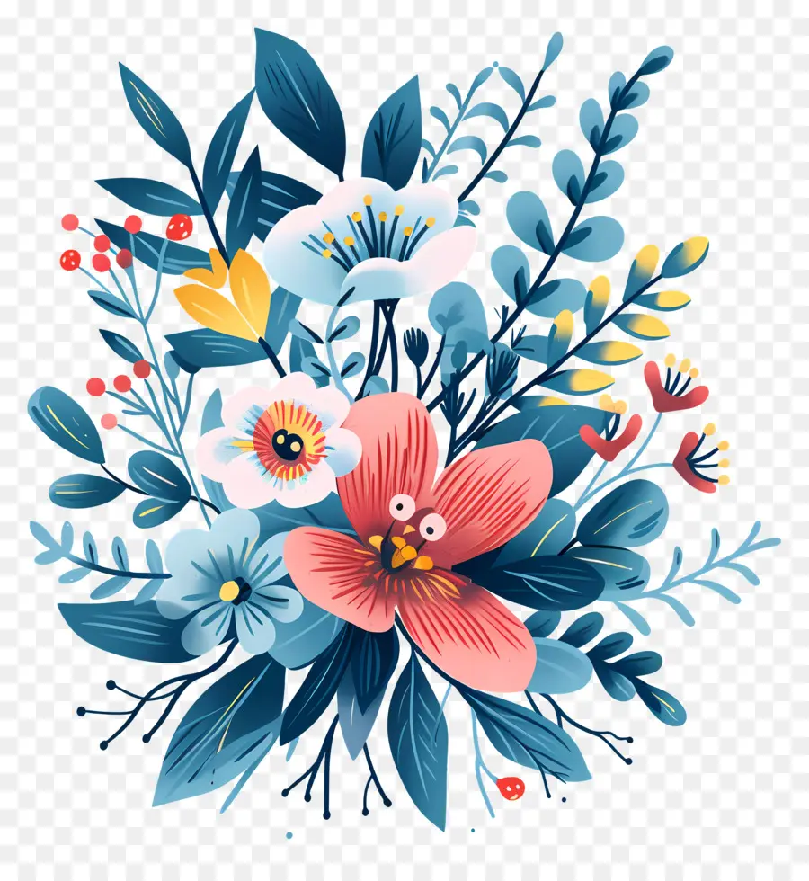 Kış çiçeği，Buket PNG