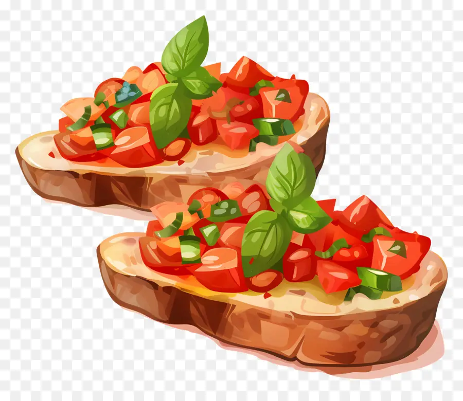 Bruschetta，Caprese Sandviç PNG