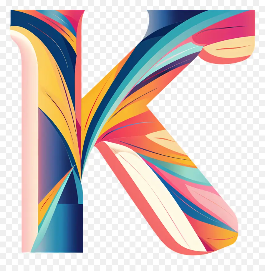 Mektup K，Renkli PNG