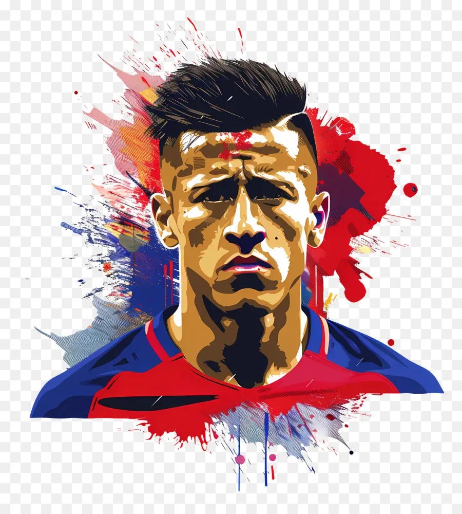 Alexis Sanchez，Portre PNG