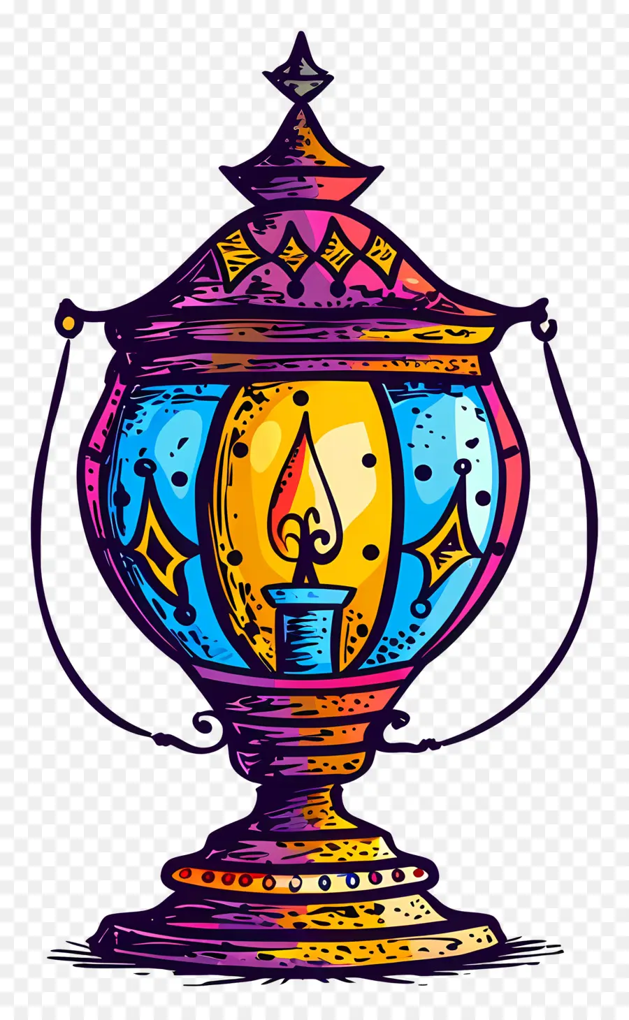 İslam Lambası，Renkli Lamba PNG