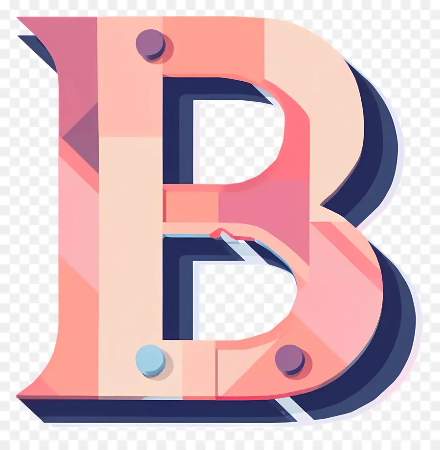 Mektup B，Geometrik Tasarım PNG