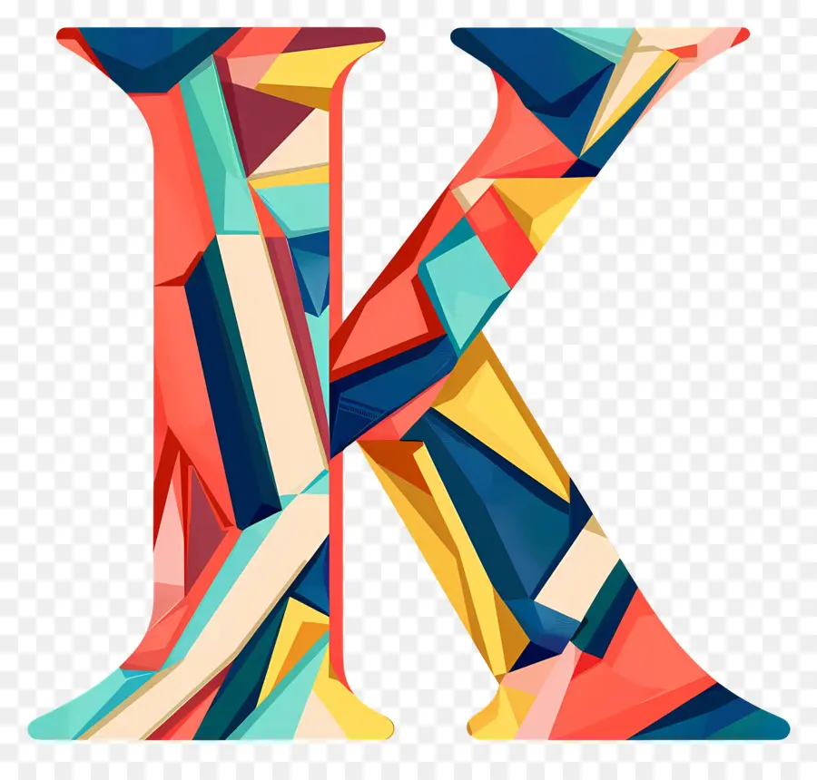 Mektup K，Geometrik PNG