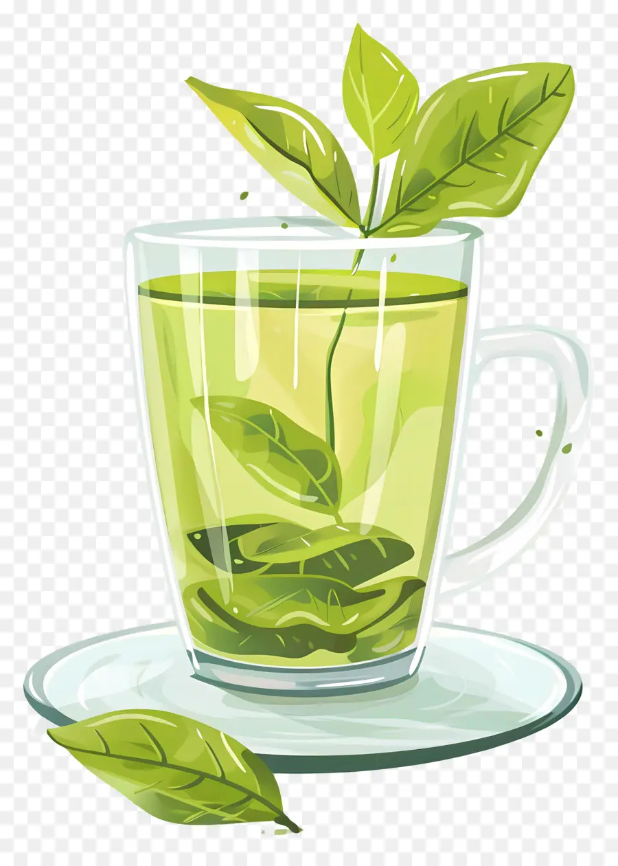 Yeşil çay，çay Yaprakları PNG