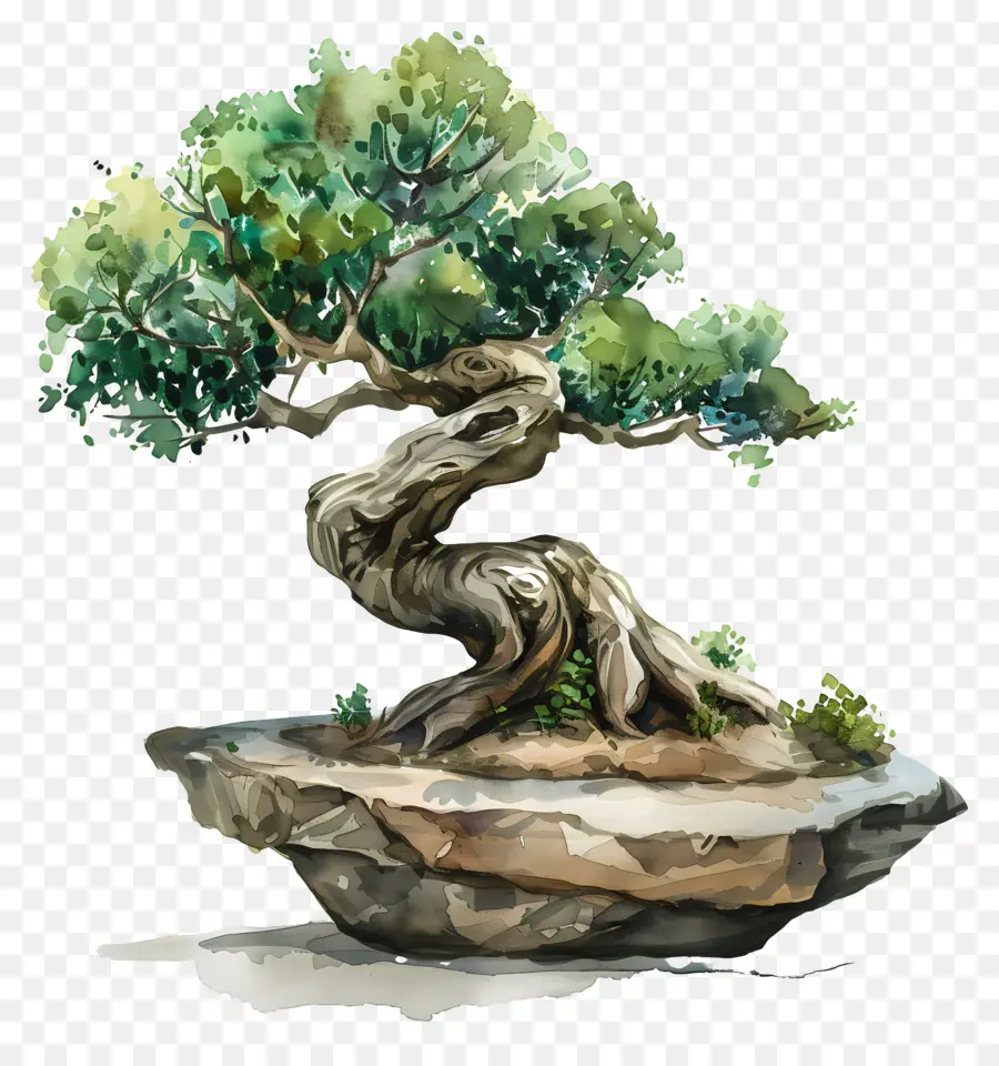 Bonsai Ağacı，Kaya PNG