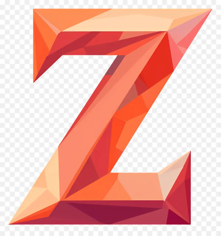 Mektup Z，çokgen şekiller PNG