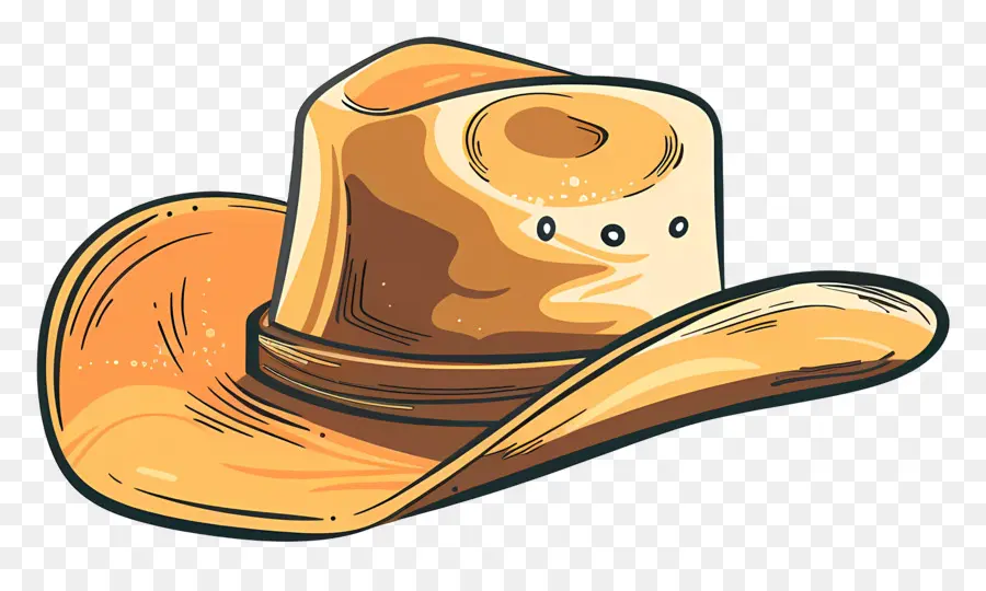 Kovboy şapkası，Kahverengi Deri PNG