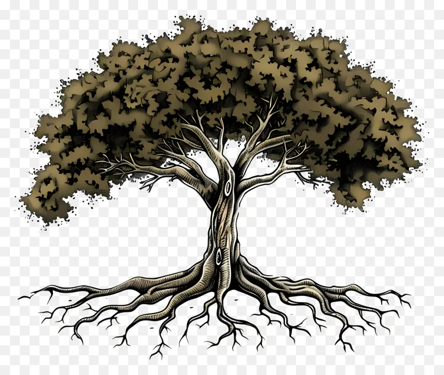 Kökleri Olan Ağaç ，Ağaç PNG