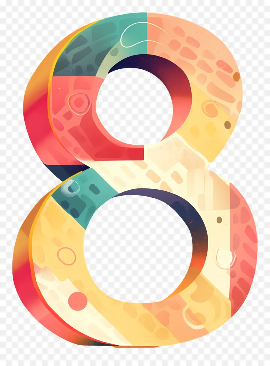 8 Numara，Geometrik şekiller PNG