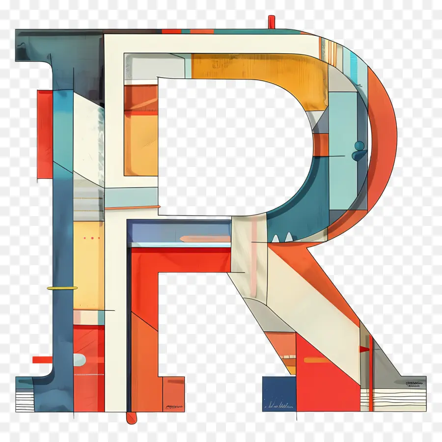 Mektup R，Tipografi PNG