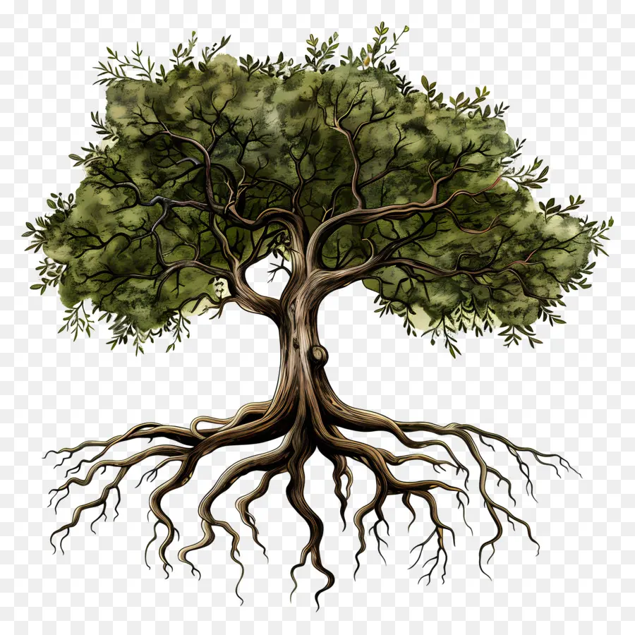 Kökleri Olan Ağaç ，Ağaç PNG