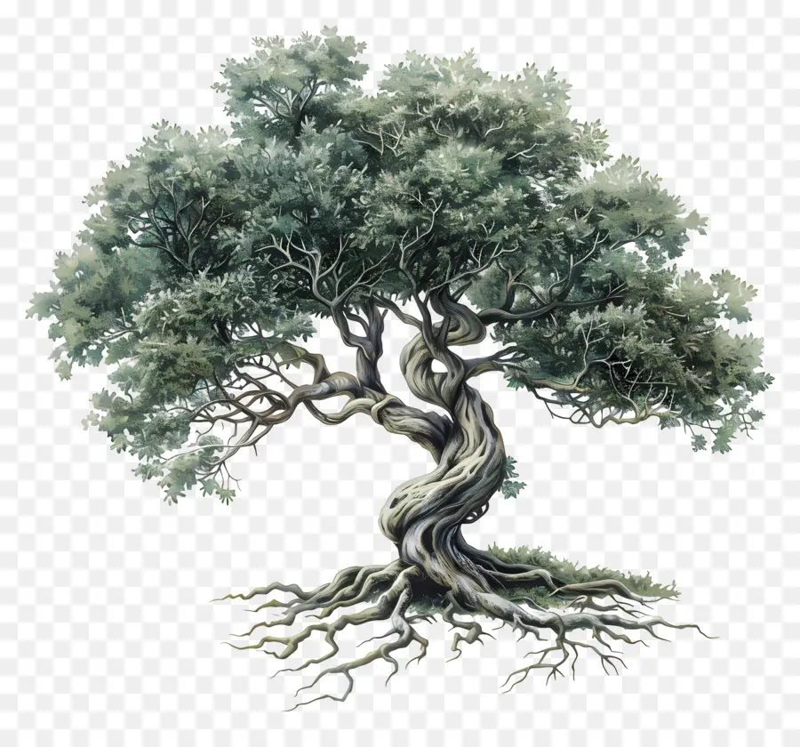 Kökleri Olan Ağaç ，Meşe Ağacı PNG