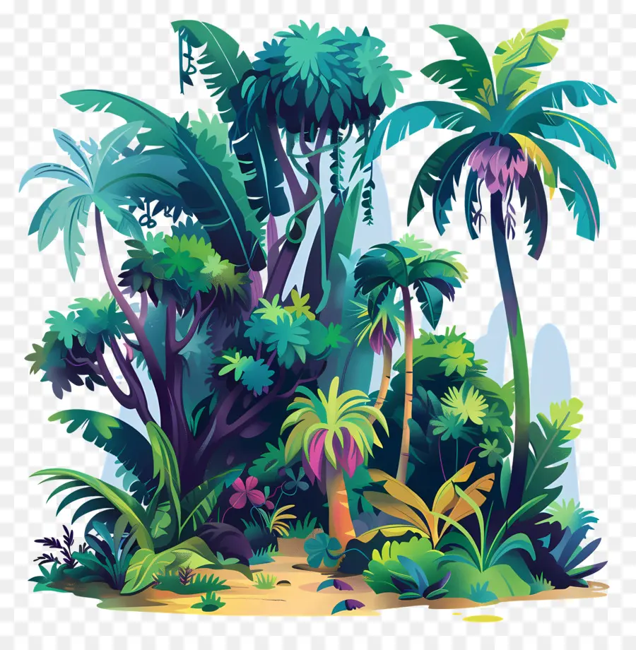 Tropikal Orman，Ağaçlar PNG