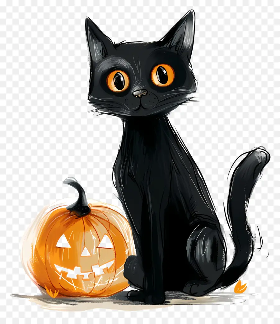 Cadılar Bayramı Kedi，Siyah Kedi PNG