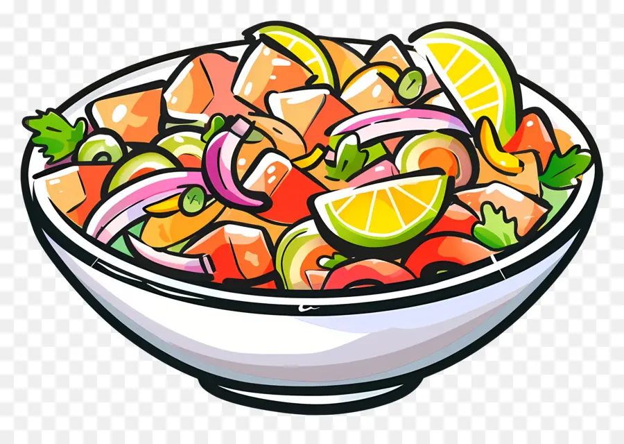 Ceviche，Renkli Salata PNG